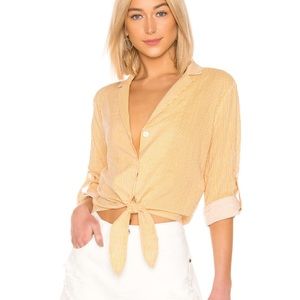 MINKPINK Eliza Striped Tie Shirt